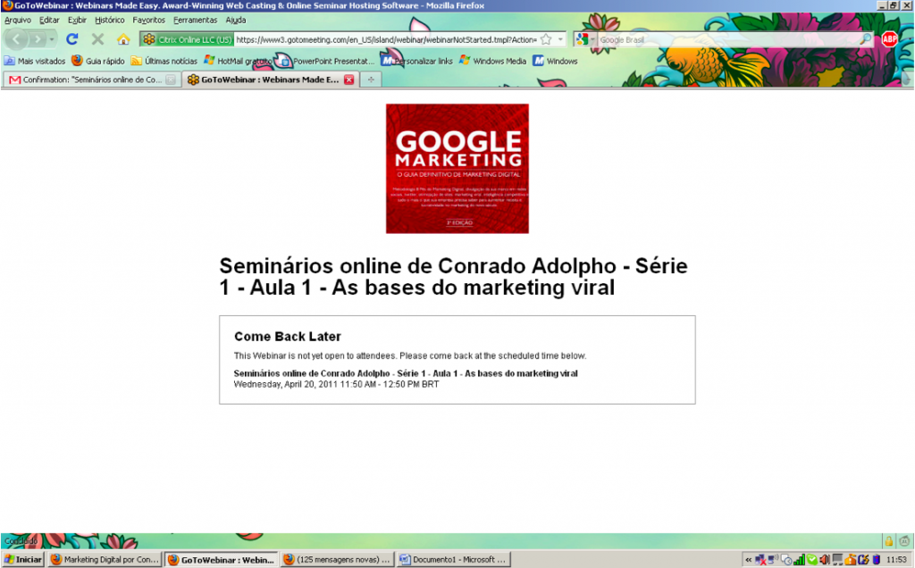 Tela 4 - Volte mais tarde